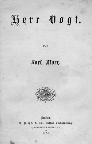Los 1399 - Marx, Karl - Herr Vogt - 0 - thumb