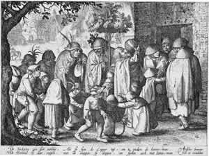 Los 5249 - Visscher, Claes Jansz. - Der Drehorgelspieler - Der Leprosenumzug am kupfernen Montag - 1 - thumb
