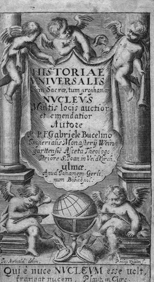 Los 3 - Bucelin, Gabriel - Nuclei Historiae Universalis. Ulm, Augsburg und Frankfurt, Witwe Johann Görlin, 1664-1672 - 1 - thumb