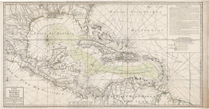 Lot 45, Auction  125, Buache, Jean-Nicolas, Carte du Golphe du Mexique et des Isles Antilles. Jean Claude Dezauche, 1780