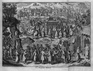 Los 60 - Halde, Jean Baptiste du - Ausführliche Beschreibung des Chinesischen Reichs und der großen Tartarey. Rostock, J. C. Koppe, 1748-1749. - Erste deutsche Ausgabe. "The completest and most valuable history of the Chinese Empire which had appeared up to the time of this publication" - 1 - thumb