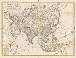 Lot 63, Auction  125, Hérisson, Eustache, Carte Generale de l’Asie. Kupferstichkarte. Paris, Basset, 1819