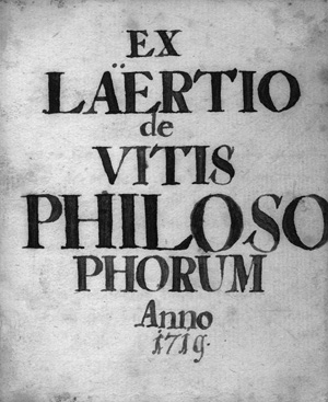 Los 1062 - Laertius, Diogenes - Ex Läertio de vitis philosophorum.  - 1 - thumb