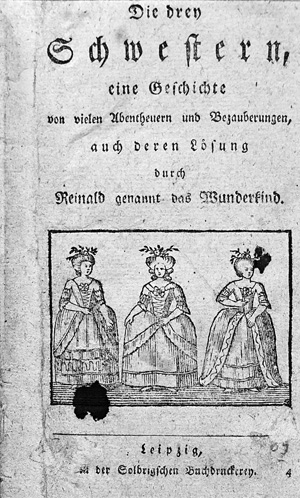 Los 1744 - Musäus, Johann Carl August - Die drey Schwestern. eine Geschichte von vielen Abentheuern und Bezauberungen, auch deren Lösung durch Reinald genannt das Wunderkind. Leipzig, Christian Friedrich Solbrig, um 1804. – Seltener Druck der auf Musäus' Volksmärchen beruhenden Erzählung - 0 - thumb