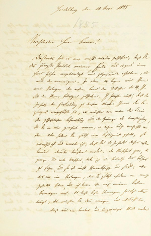 Los 2014 - Gervinus, Georg Gottfried - Brief an Christian Freiherrn von Stockmar. 1855 - 0 - thumb