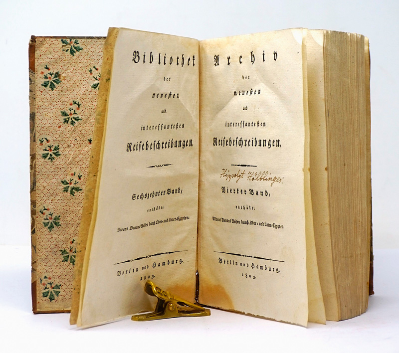 Lot 33, Auction  125, Denon, Vivant, Reisen durch Ober- und Unter-Egypten während Bonaparte's Feldzügen. Berlin und Hamburg 1803