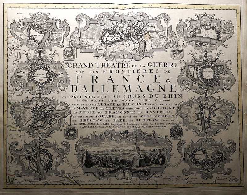 Lot 179, Auction  125, L'Isle, Guillaume de, Grand Theatre de la Guerre. 4 grenzkolorierte Kupfertafeln. Amsterdam, J. Covens und C. Mortier, 1742