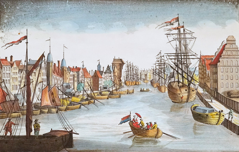 Lot 225, Auction  125, Guckkastenbilder, 3 kolorierte Kupferstiche zu Danzig. Um 1780