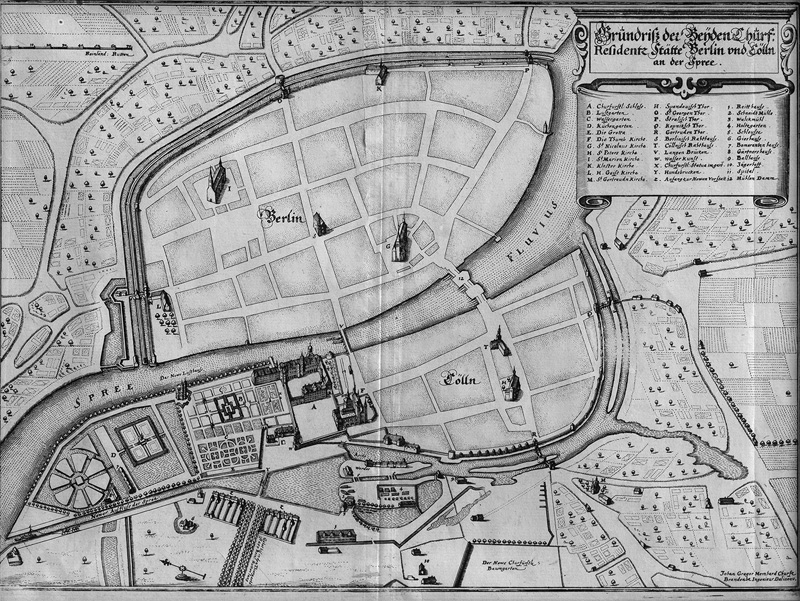 Lot 237, Auction  125, Merian, Matthäus, Grundriß der Beyden Churf: Residentz Stätte. Um 1652