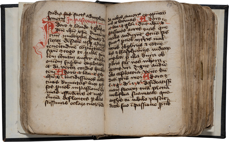 Lot 1015, Auction  125, Johannes von Neumarkt, Mystische Sammelhandschrift. Deutsche Handschrift auf Papier. Nürnberg, St. Katharina, 2. Drittel des 15. Jahrhunderts. - Umfangreiche spätmittelalterliche Sammelhandschrift