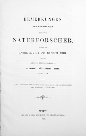 Los 388 - Wüllerstorf-Urbair, Bernhard von - Bemerkungen und Anweisungen für die Naturforscher - 0 - thumb