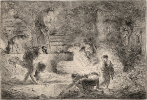 Lot 5054, Auction  126, Castiglione, Giovanni Benedetto, Tobit, wie er Tote begräbt