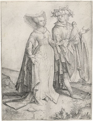 Lot 5160, Auction  126, Leyden, Lucas van, Der Kavalier mit dem Falken und der Edeldame