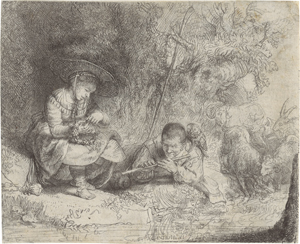 Lot 5202, Auction  126, Rembrandt Harmensz. van Rijn, Der Flötenspieler ("Het Uilespiegeltje"). 