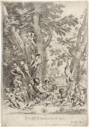 Lot 5242, Auction  126, Testa, Pietro, Caritas im Garten mit Putti