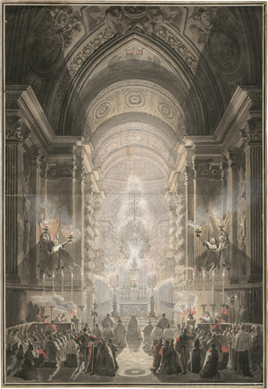 Lot 5282, Auction  126, Desprez, Louis-Jean, Die Cappella Paolina im Vatikan bei festlicher Beleuchtung