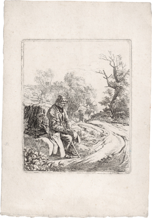 Lot 5360, Auction  126, Erhard, Johann Christoph, Der am Weg sitzende Greis