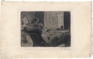 Lot 5449, Auction  126, Klinger, Max, Atelierszene ("Nach der Arbeit", "Siesta")