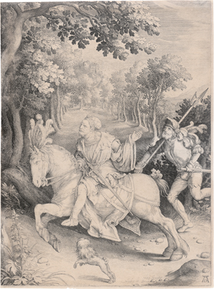 Lot 5514, Auction  126, Bruyn, Nicolaes de, Der Ritter und der Landsknecht