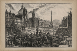 Lot 5656, Auction  126, Piranesi, Giovanni Battista, Veduta di Piazza Navona sopra le rovine del Circo Agonale
