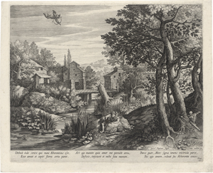 Lot 5689, Auction  126, Sadeler I, Johannes, Landschaft mit Tod und Amor