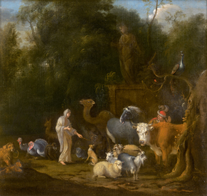 Lot 6019, Auction  126, Niederländisch, 17. Jh. Circe verwandelt die Gefährten des Odysseus in Tiere