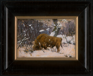 Los 6205 - Friese, Richard - Wisent im winterlichen Wald der Rominter Heide - 1 - thumb