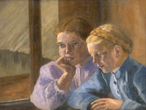 Los 6214 - Wopfner, Joseph - Zwei Mädchen am Fenster - 0 - thumb