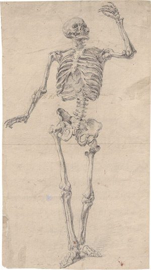 Lot 6511, Auction  126, Italienisch, 16. oder 17. Jh. Stehendes Skelett mit erhobenem Arm