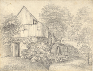 Lot 6652, Auction  126, Olivier, Ferdinand, Waldpartie mit Wassermühle