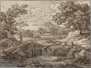 Lot 6668, Auction  126, Reinhart, Johann Christian, Ideallandschaft mit Hirt und Ziegen