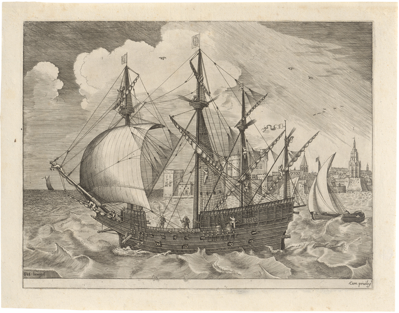 Lot 5046, Auction 126, Bruegel d. Ä., Pieter - nach, Bewaffneter Viermaster sticht in See