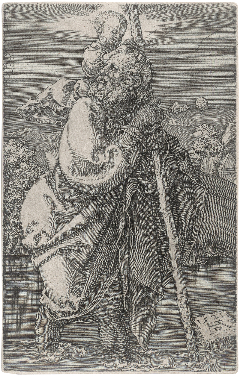 Lot 5079, Auction 126, Dürer, Albrecht, Der hl. Christopherus mit zurückgewandtem Kopfe
