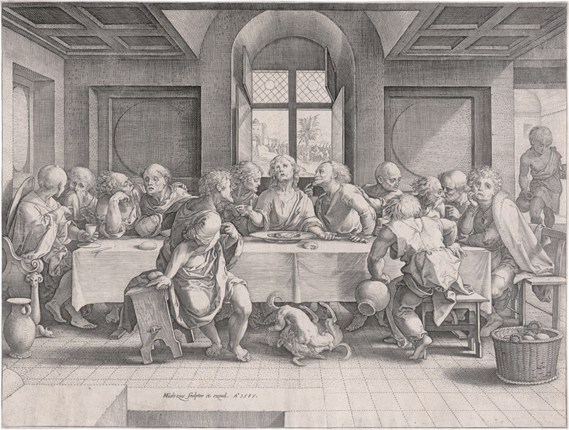 Lot 5126, Auction 126, Goltzius, Hendrick, Das letzte Abendmahl