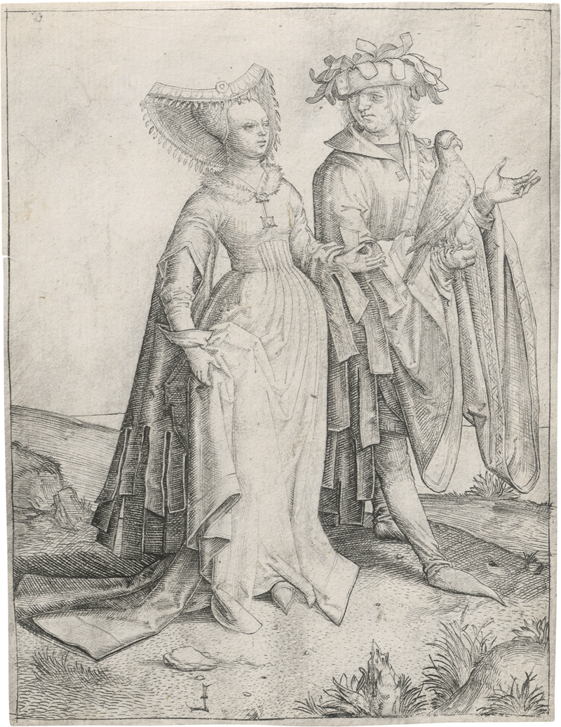Lot 5160, Auction 126, Leyden, Lucas van, Der Kavalier mit dem Falken und der Edeldame