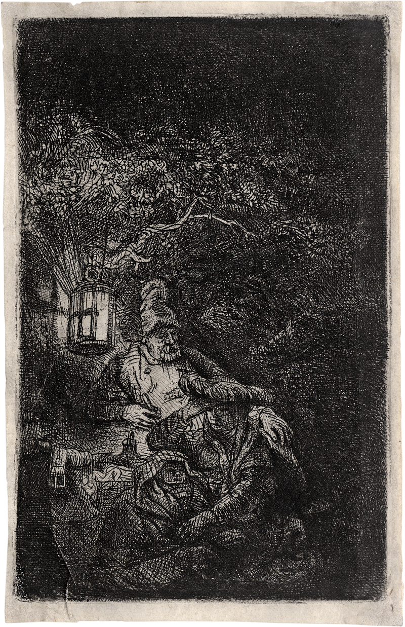 Lot 5194, Auction 126, Rembrandt Harmensz. van Rijn, Die Ruhe auf der Flucht, Nachtstück