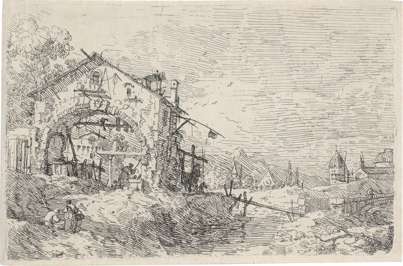 Lot 5273, Auction  126, Canaletto, Die Landschaft mit der Frau am Brunnen