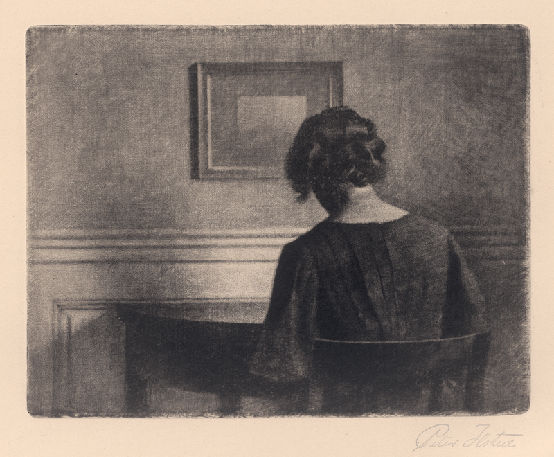 Lot 5373, Auction 126, Ilsted, Peter, Junges Mädchen an einem halbrunden Tisch sitzend