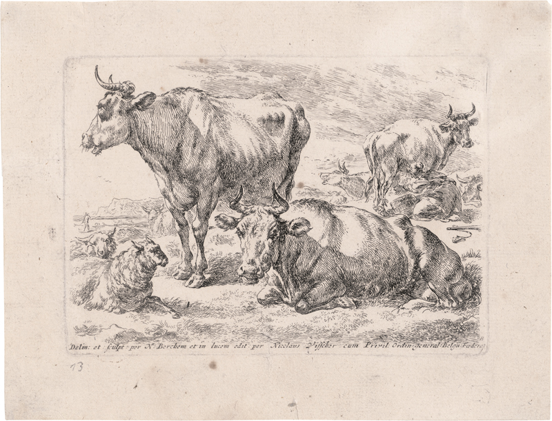 Lot 5501, Auction 126, Berchem, Nicolaes, Animalia: Vier Folgen mit Tieren