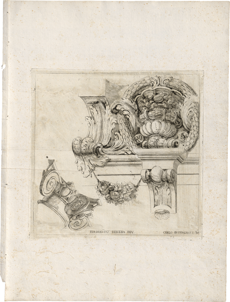Lot 5515, Auction  126, Buffagnotti, Carlo Antonio, Drei Blatt mit Kapitell-Entwürfen