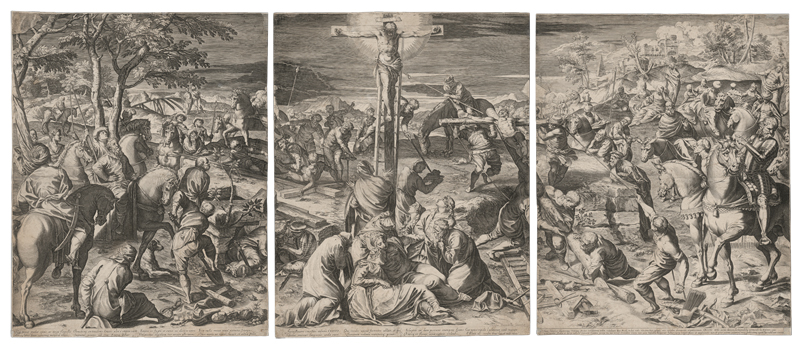 Lot 5522, Auction  126, Carracci, Agostino, Die Kreuzigung