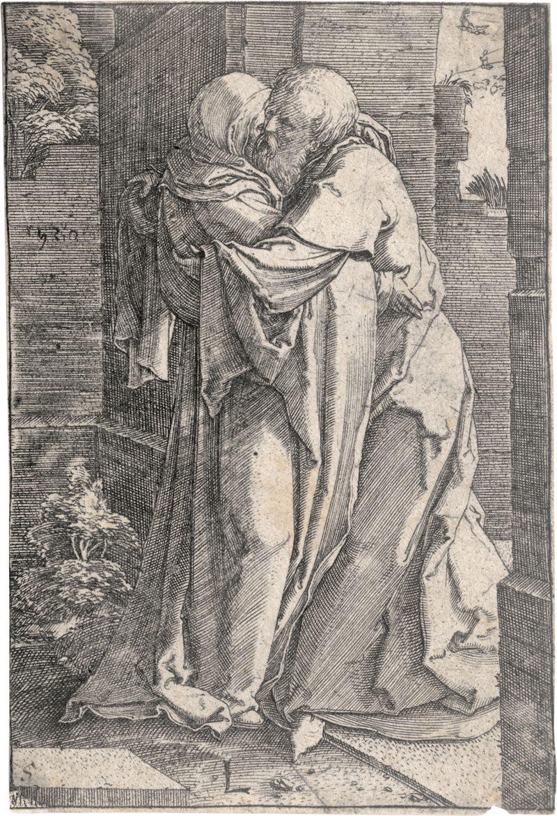 Lot 5608, Auction 126, Leyden, Lucas van, Joachim und Anna unter der Goldenen Pforte