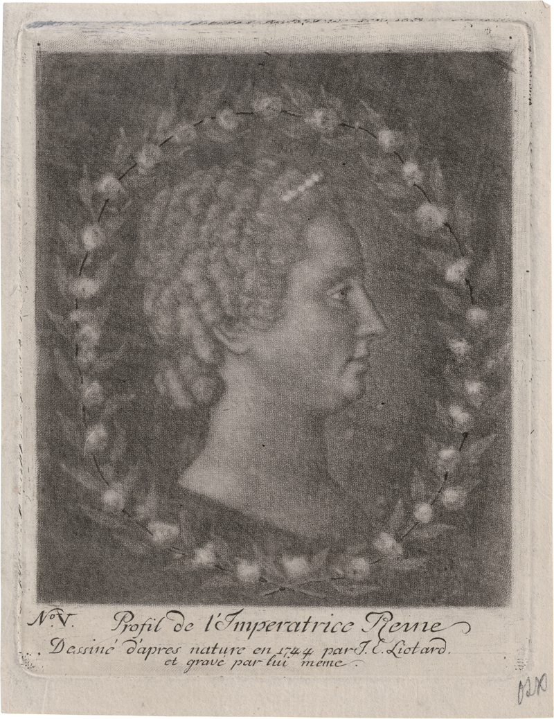 Lot 5617, Auction 126, Liotard, Jean-Étienne, Bildnis Maria Theresias im Profil, Kaiserin von Österreich