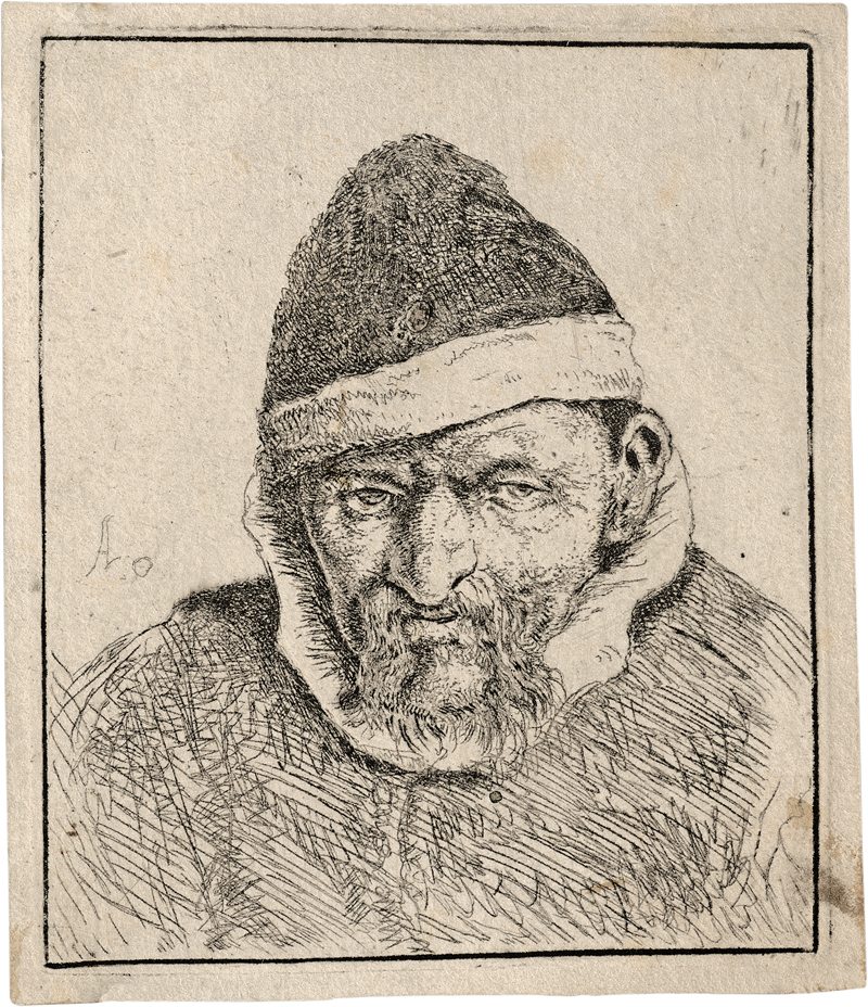 Lot 5634, Auction 126, Ostade, Adriaen van, Büste eines Bauern mit spitzer Mütze