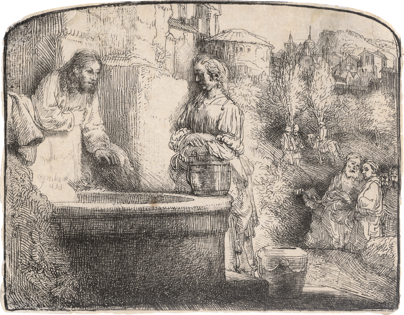 Lot 5667, Auction 126, Rembrandt Harmensz. van Rijn, Christus und die Samariterin