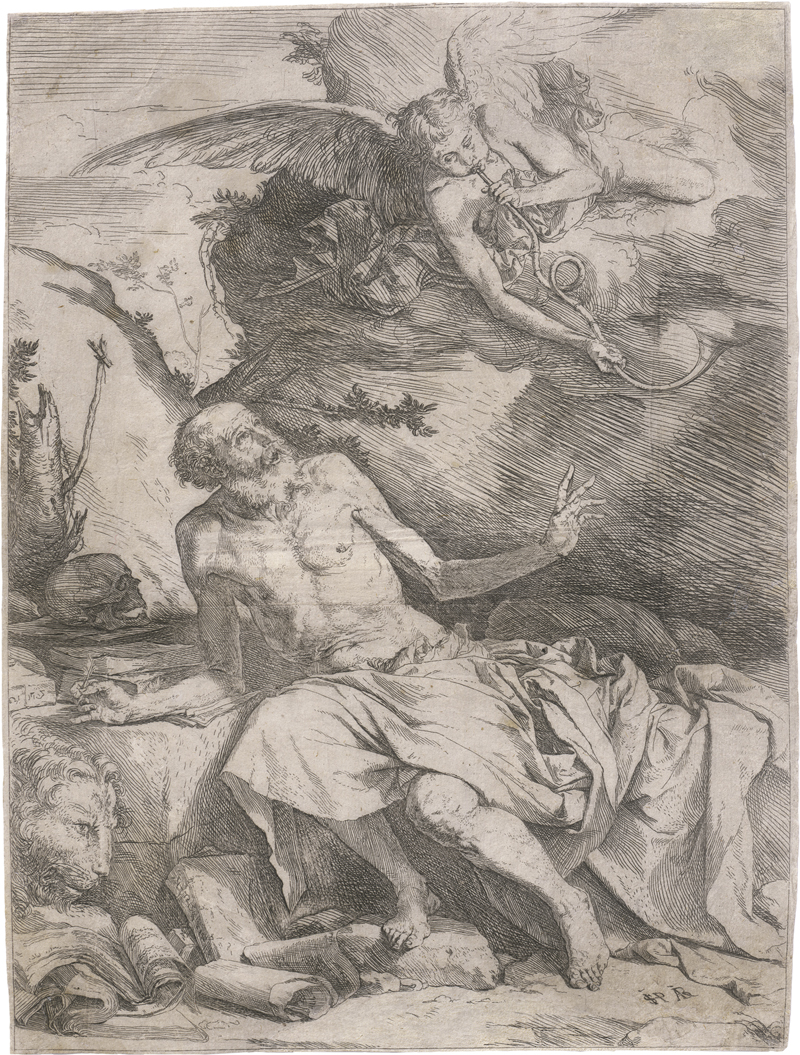 Lot 5684, Auction 126, Ribera, Jusepe de, Der hl. Hieronymus und der Engel