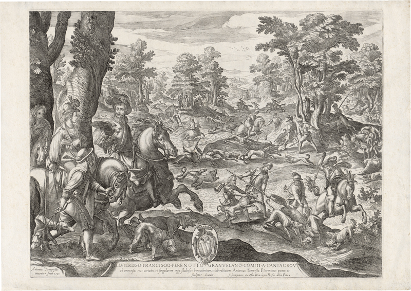 Lot 5700, Auction 126, Tempesta, Antonio, Jagdszene