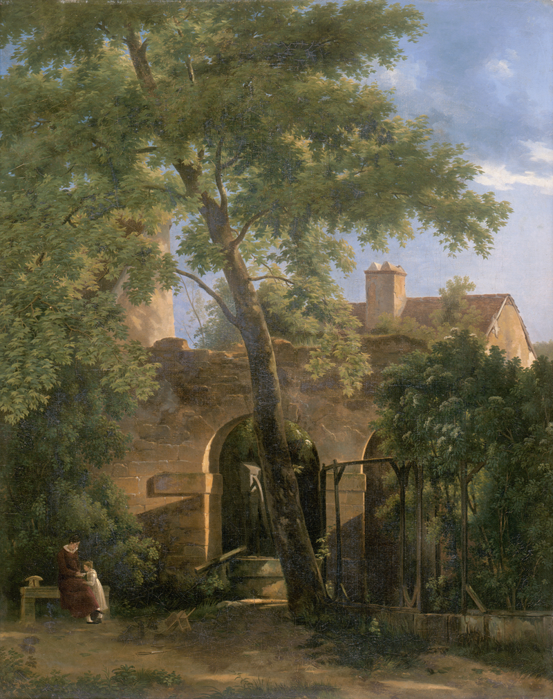 Lot 6052, Auction 126, Bertin, Jean Victor, Mutter und Kind in einem Brunnenhof