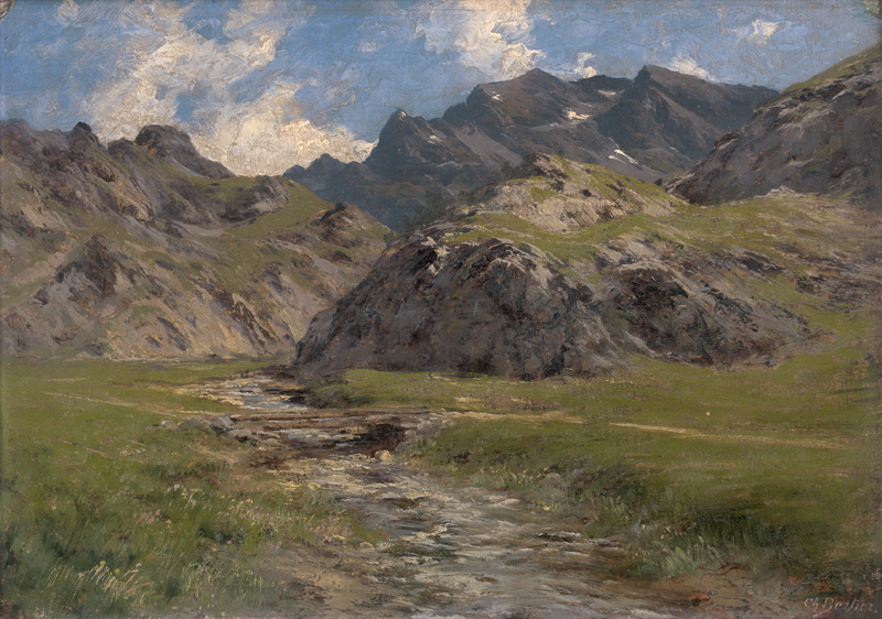 Lot 6117, Auction 126, Bertin, Alexandre Charles, "Une source dan les Alpes": Quelle in den Alpen