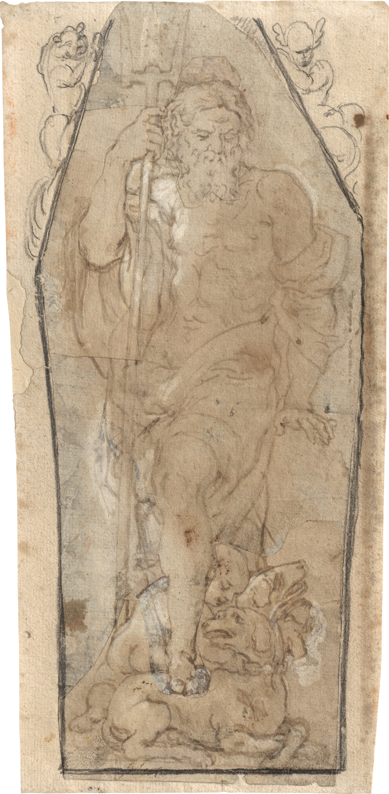 Lot 6517, Auction 126, Italienisch, 16. Jh. Pluto, zu seinen Füßen Cerberus und Amor